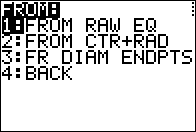Circles Equations Options